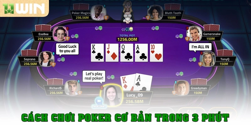 Cách chơi Poker cơ bản trong 3 phút – bản dễ hiểu cho người mới